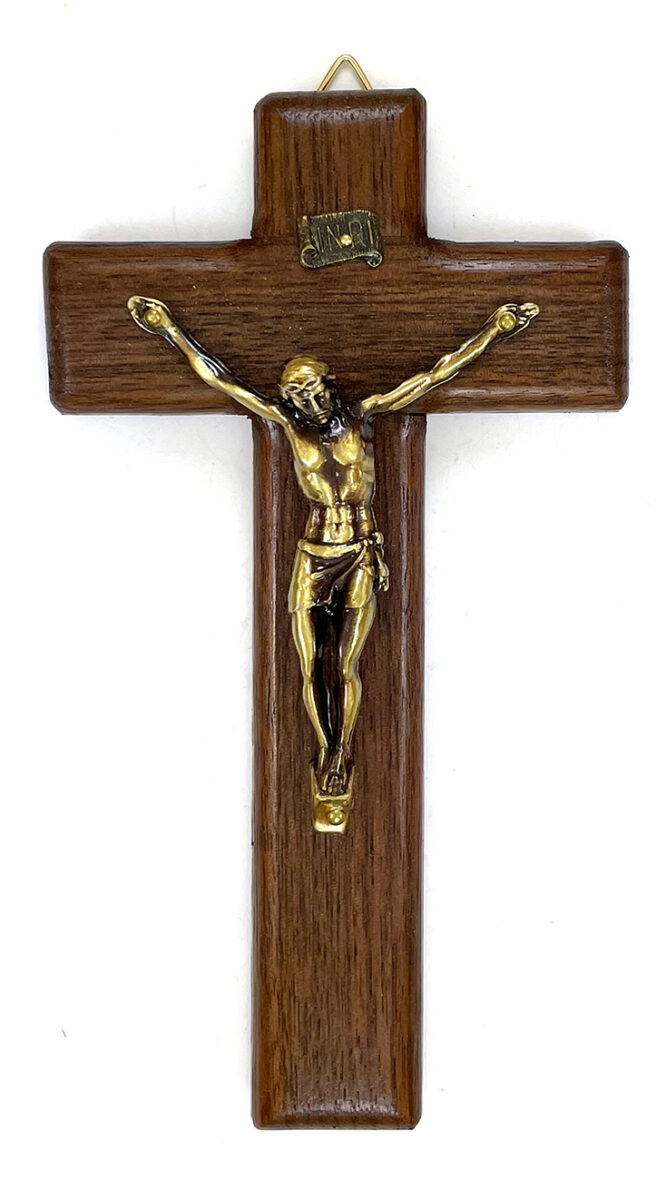 6-Inch Wide Cut Walnut Crucifix ($19.99 CAD)