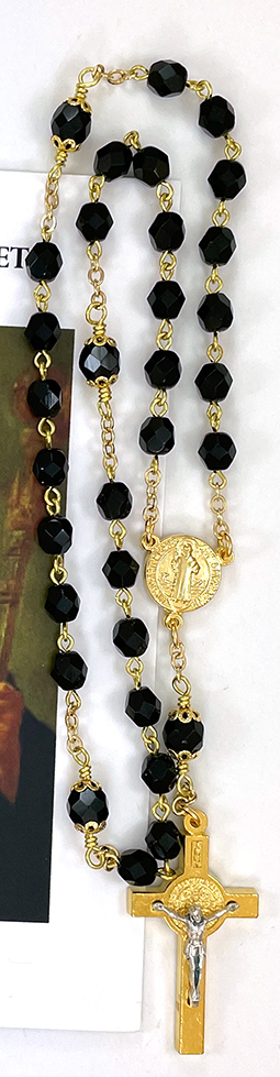 (Z073-2) Gold-Tone Saint Benedict Chaplet: $19.99 (CAD)