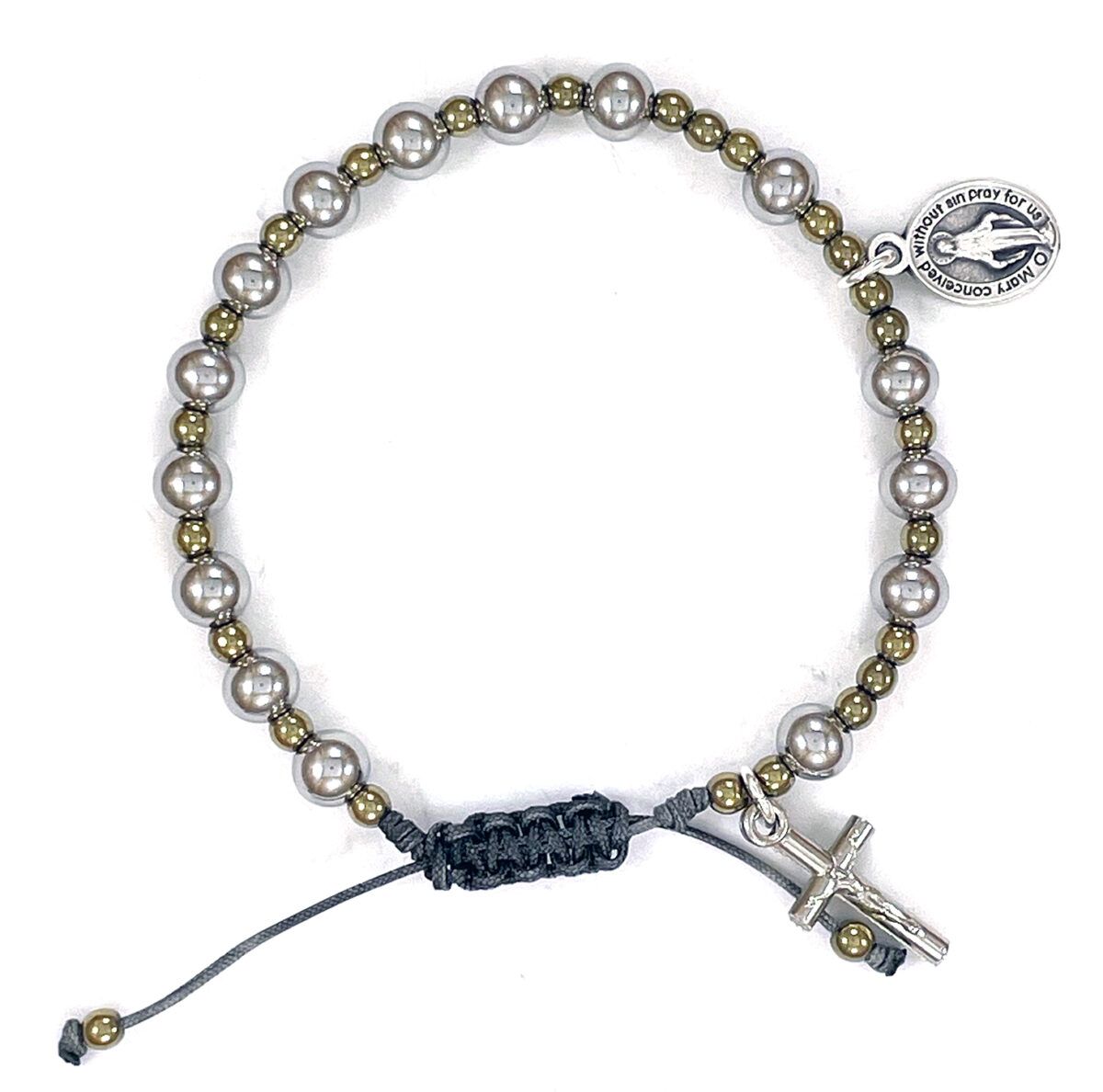 Stainless Steel Adjustable Rosary Bracelet: $11.99 (CAD)