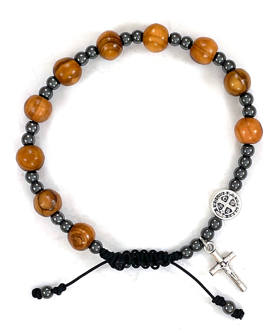 Olive Wood Paracord Rosary Bracelet: $11.99 (CAD)