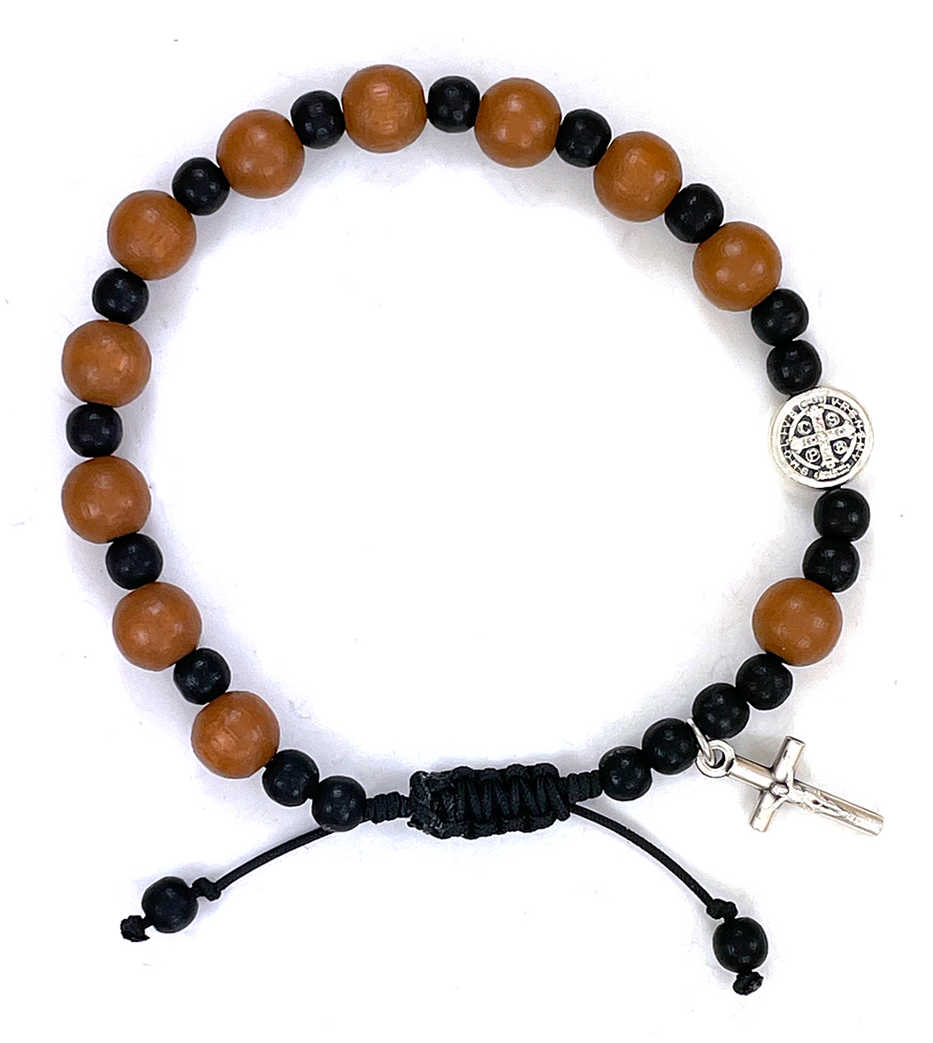 Euro Wood Paracord Rosary Bracelet: $9.99 (CAD)