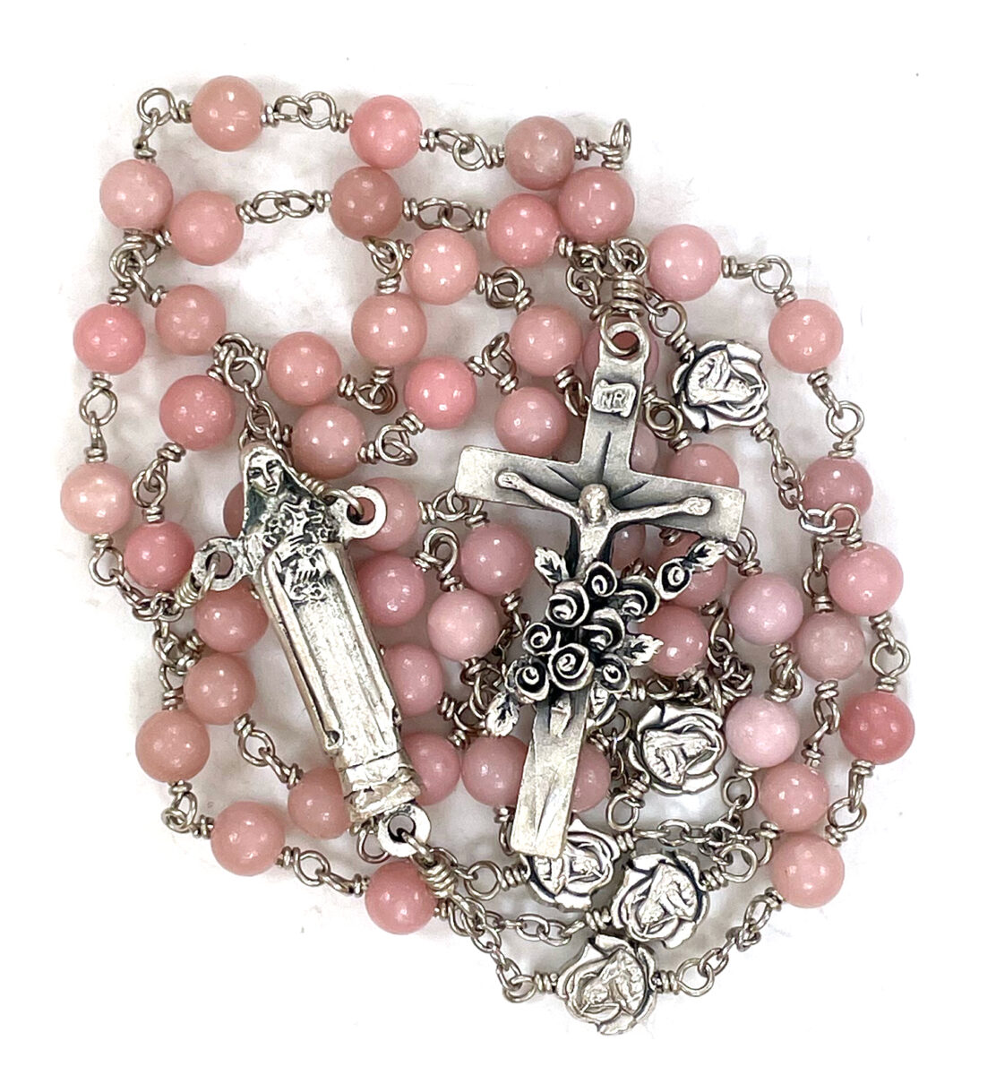 Saint Therese Pink Opal Rosary ($61.99 CAD)