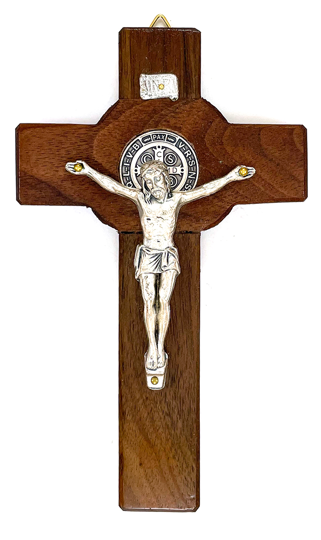 6-Inch Walnut St. Benedict Crucifix: $25.99 (CAD)