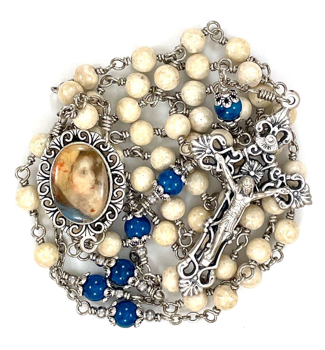 Madonna of the Streets Cameo Rosary ($47.99 CAD)