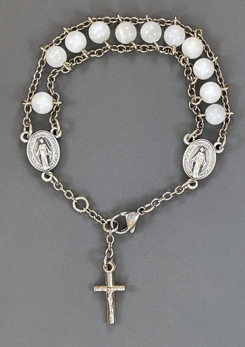 Pearl Ladder Rosary Bracelet: $17.99 (CAD)