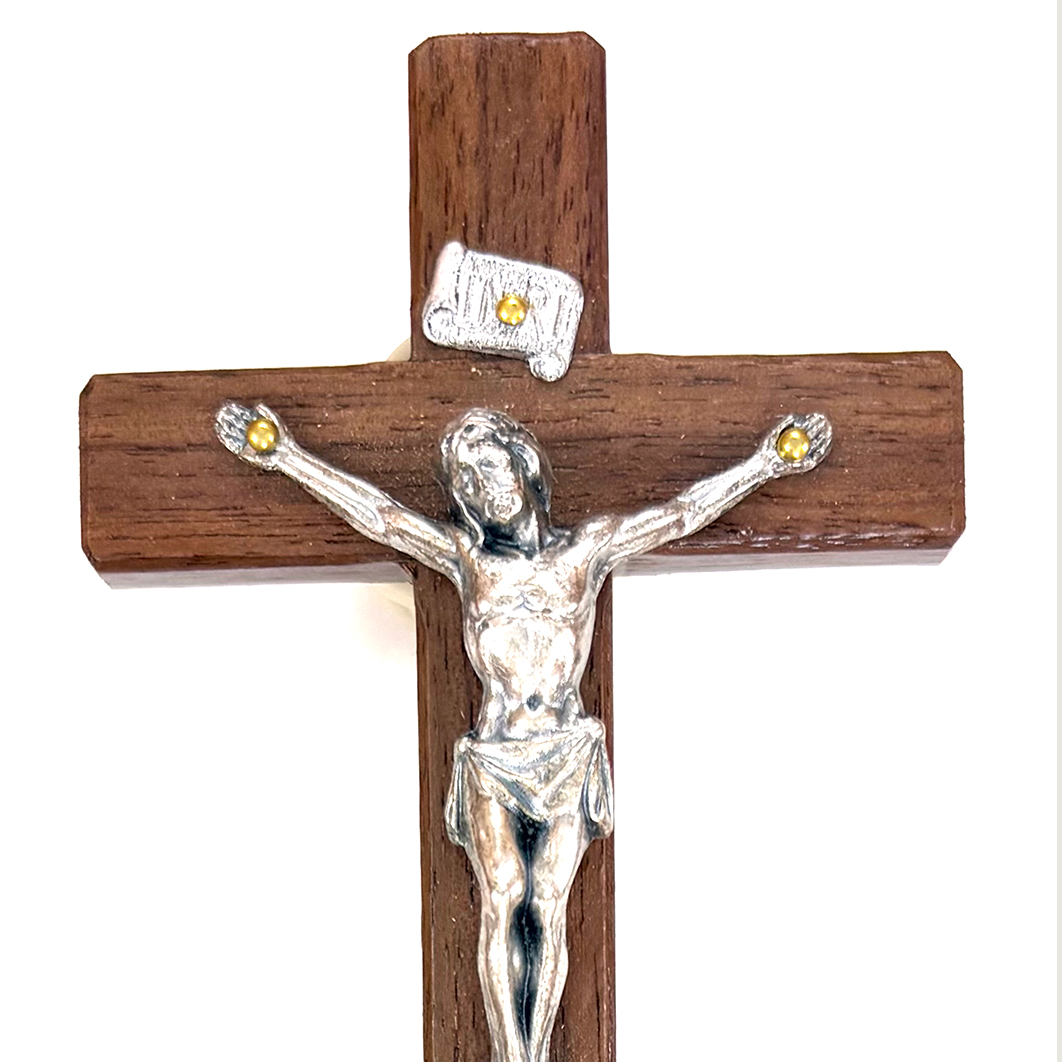 6-inch Standing Walnut Crucifix: $20.99 (CAD)