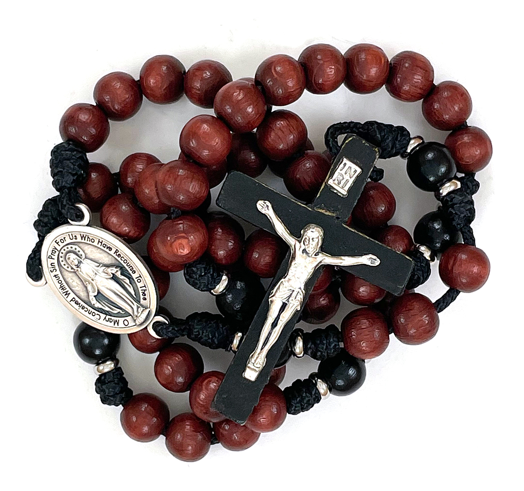 Mahogany Paracord Rosary: $31.99 (CAD)