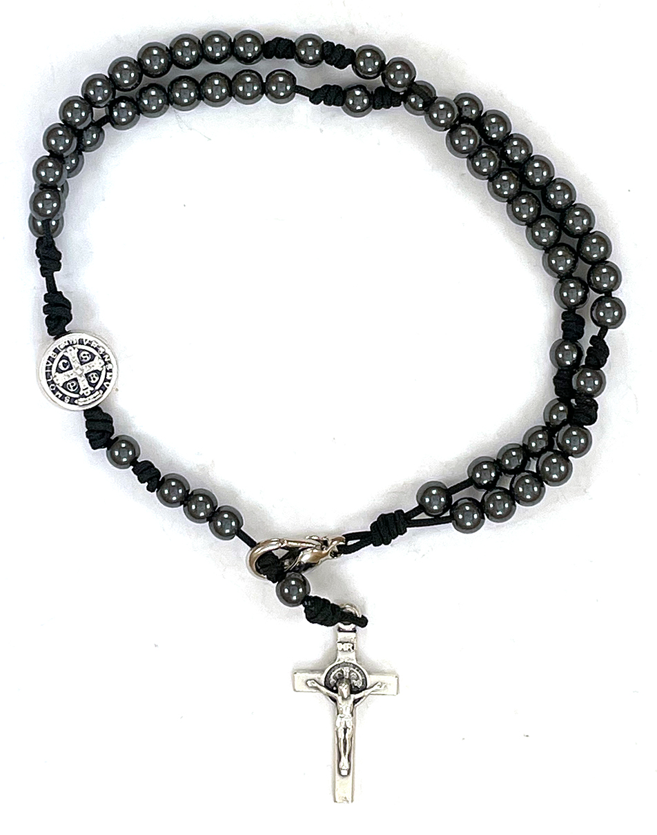 7-Inch Hematite Rosary Bracelet ($15.99 CAD)