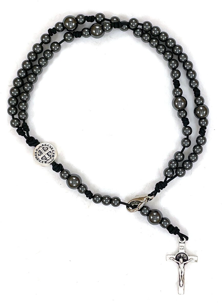 8-Inch Hematite Rosary Bracelet ($15.99 CAD)
