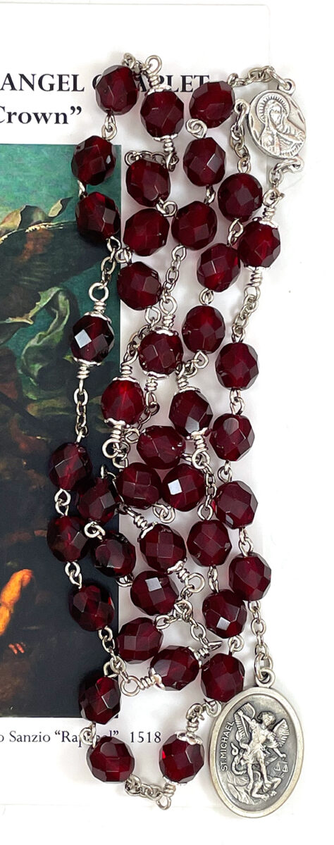 (Z034-6) Red St. Michael Chaplet: $31.99 (CAD)