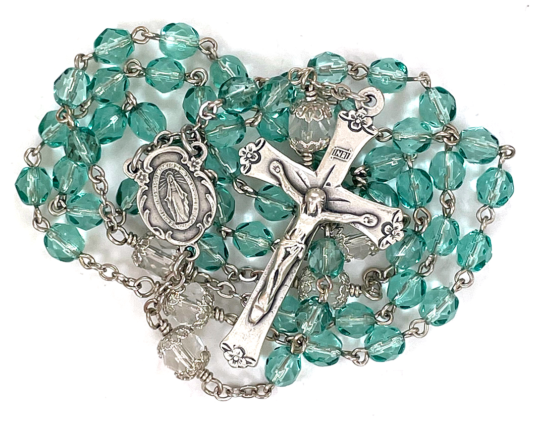 Unique Miraculous Medal Rosary ($36.99 CAD)