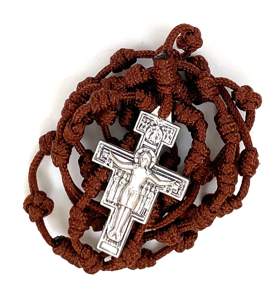 Brown Knotted Paracord Rosary: $18.99 (CAD)