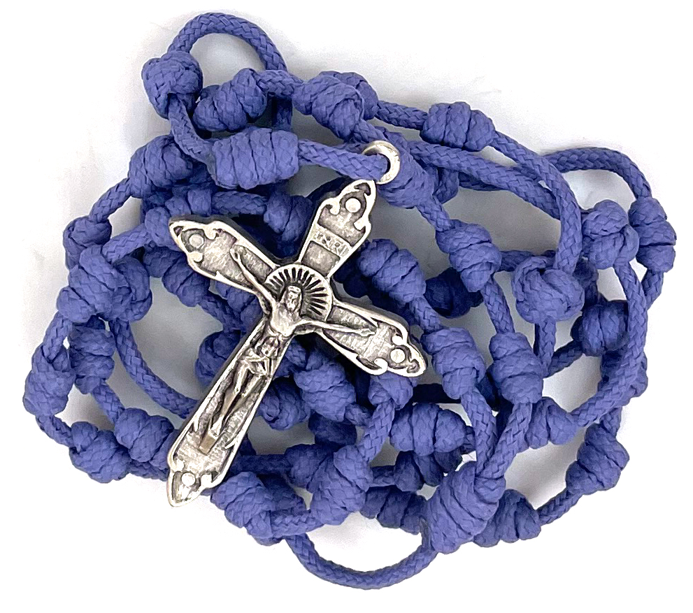 Purple Knotted Paracord Rosary: $18.99 (CAD)