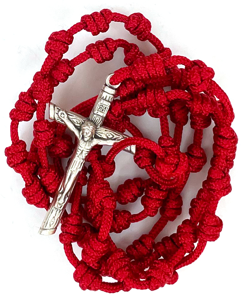 Red Knotted Paracord Rosary: $18.99 (CAD)