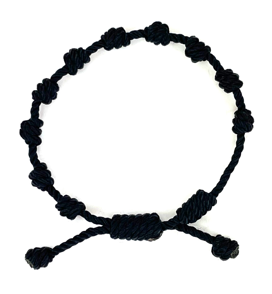 Black Barrel Knot Rosary Bracelet: $3.49 (CAD)