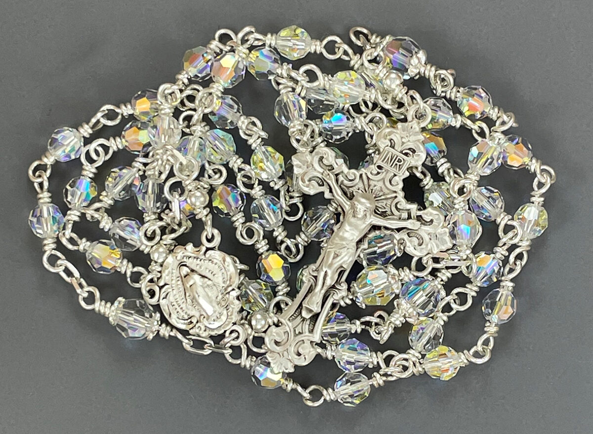 Sparkling Austrian Crystal Rosary ($372.99 CAD)