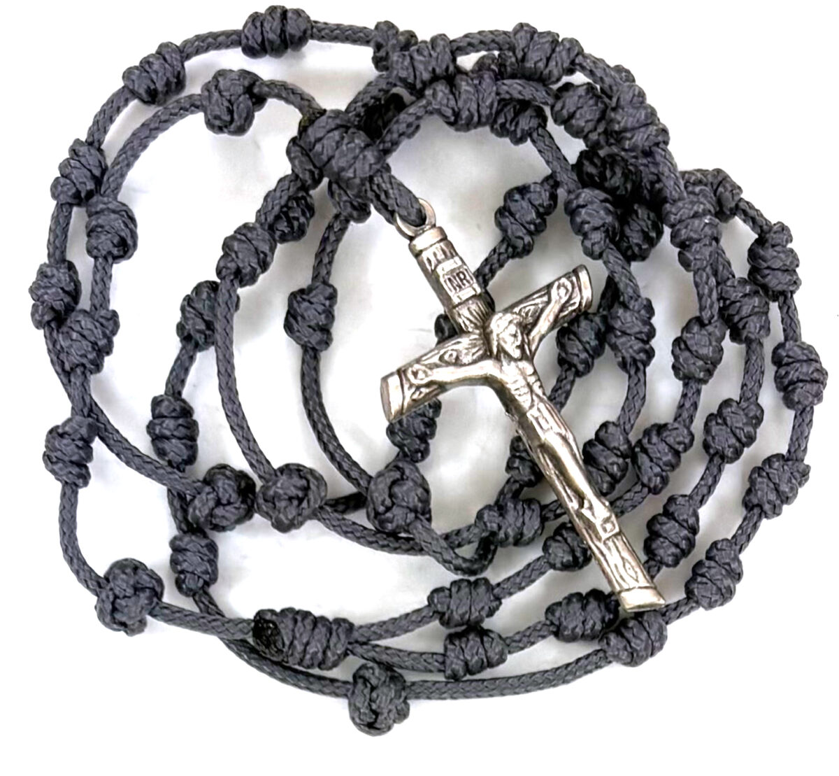 Grey Knotted Paracord Rosary: $18.99 (CAD)