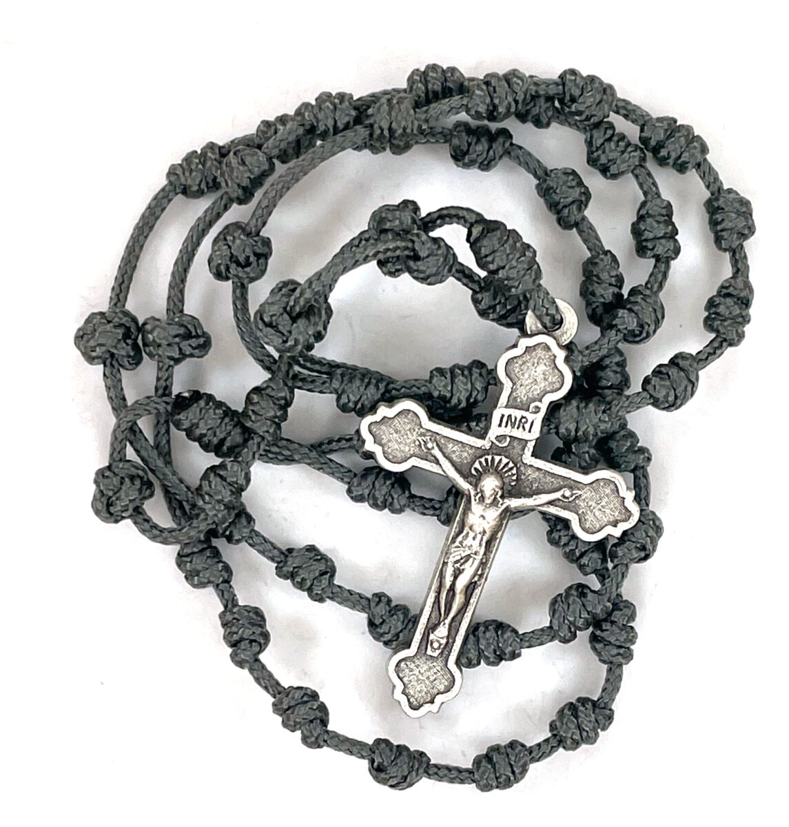 Grey Knotted Paracord Rosary: $18.99 (CAD)