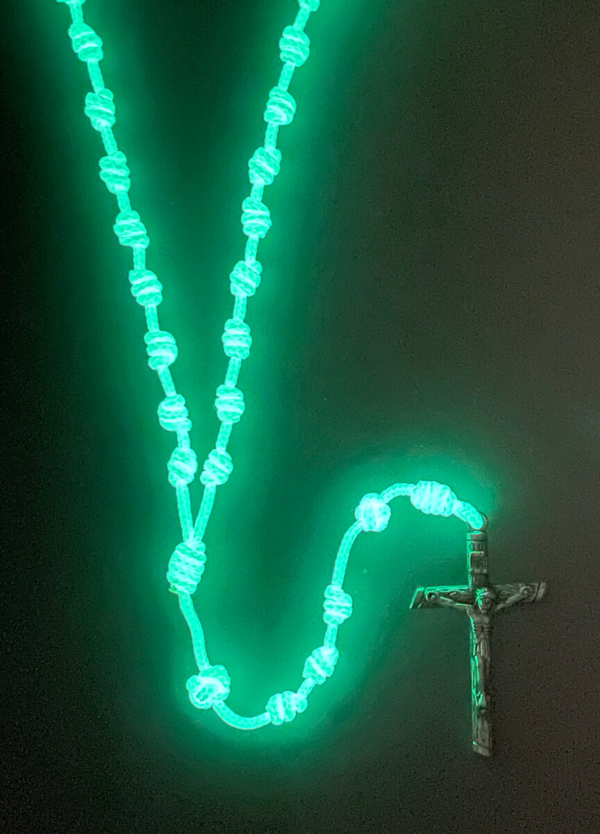 Glow Knotted Paracord Rosary: $18.99 (CAD)