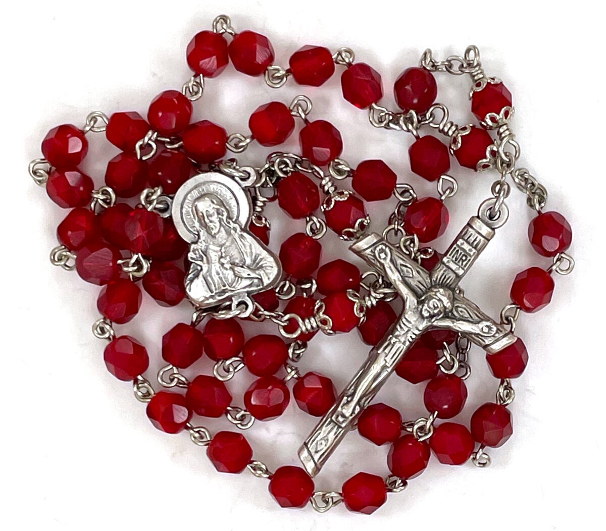 Red Opal Glass Rosary: $31.99 (CAD)