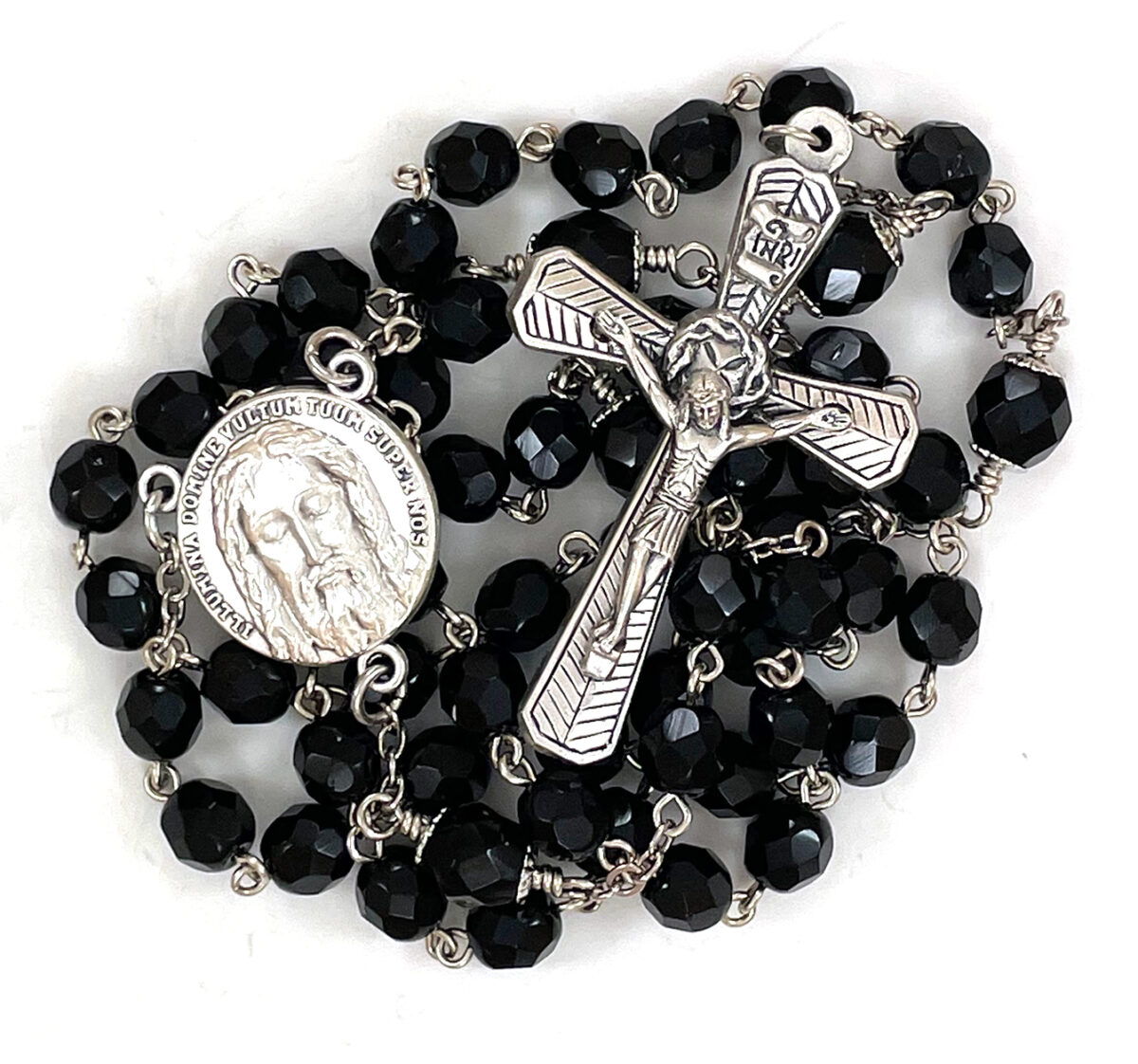 Glass Bead Holy Face Rosary: $42.99 (CAD)