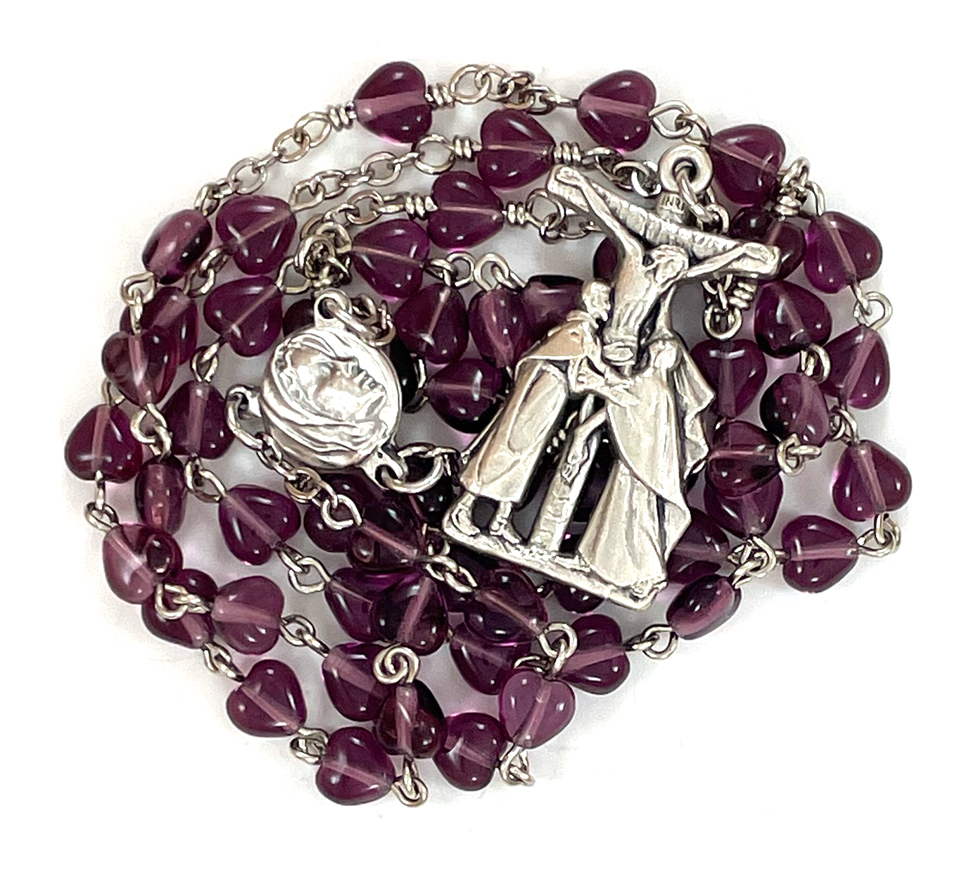 Purple Heart Bead Rosary ($29.99 CAD)