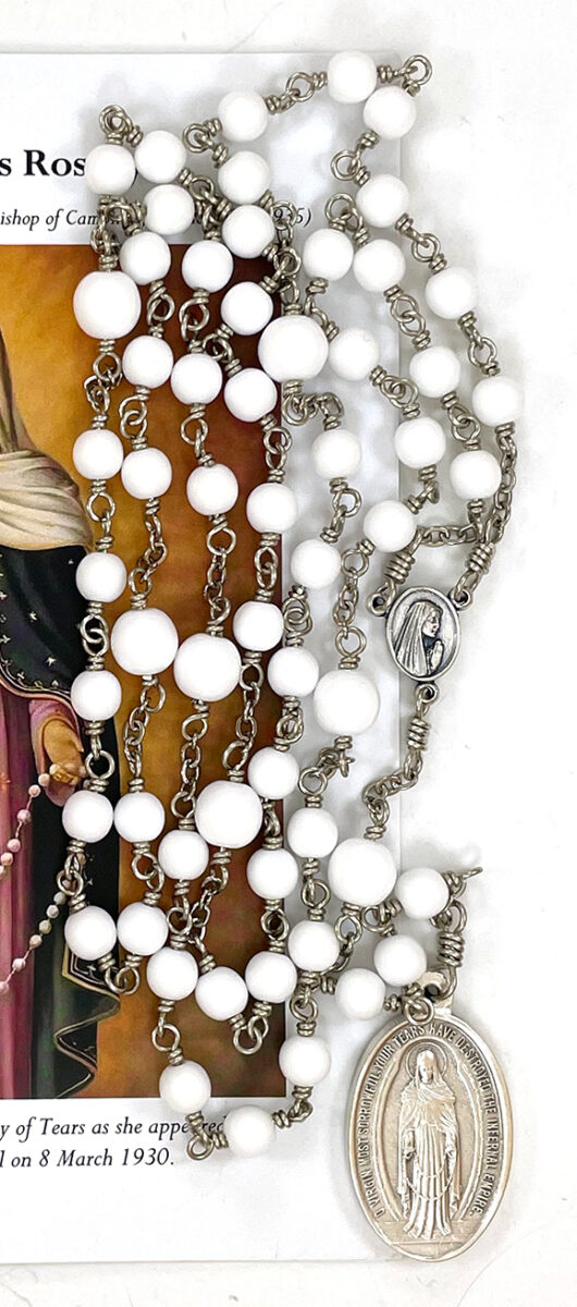 (Z056-3) Wire-Wrapped Our Lady’s Tears Rosary: $28.99 (CAD)