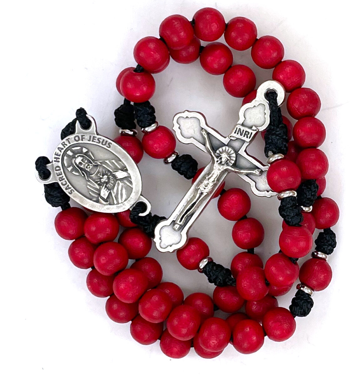 Sacred Heart Euro Wood Paracord Rosary: $31.99 (CAD)