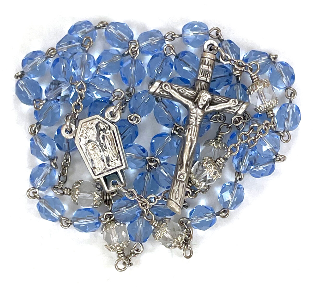 Our Lady of Lourdes Light Blue Rosary: $38.99 (CAD)