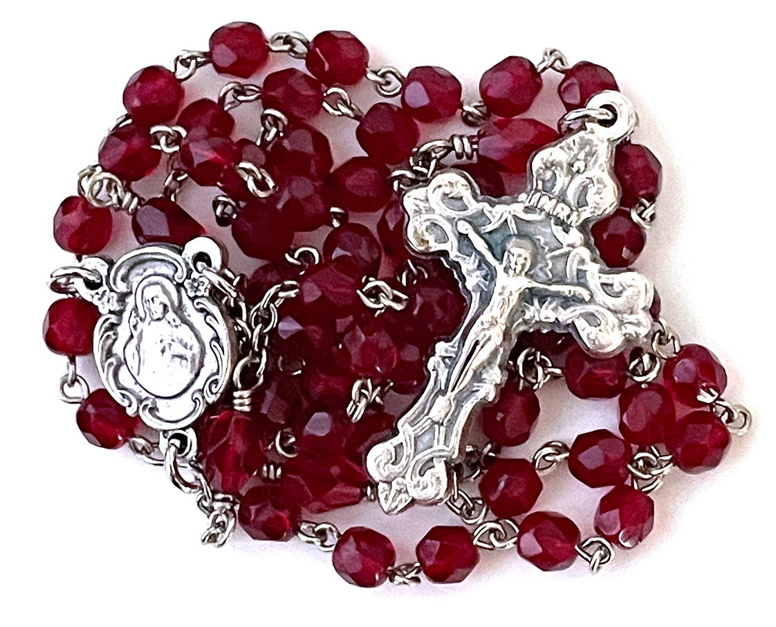 Delicate Sacred Heart Rosary: $31.99 (CAD)