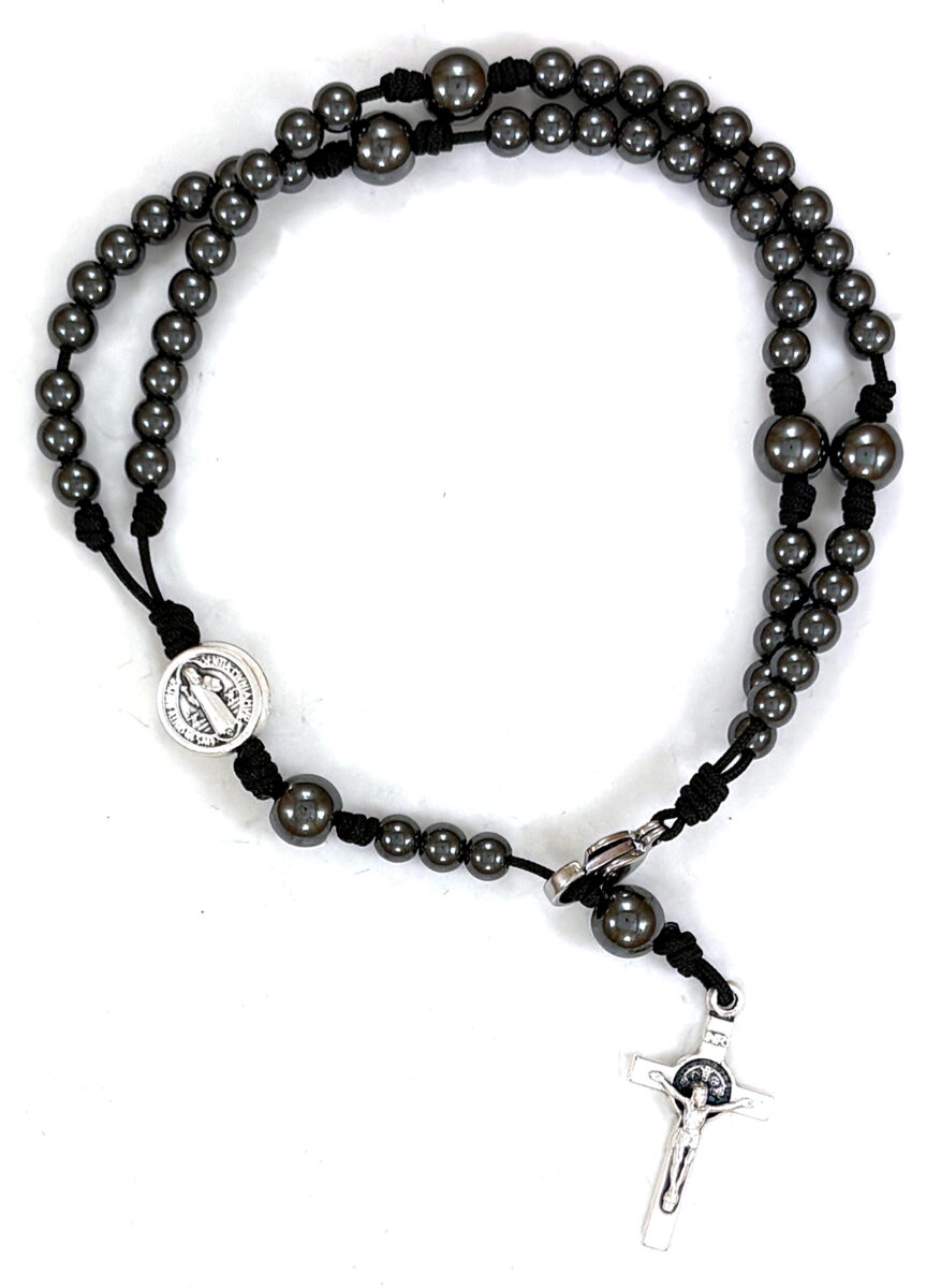 7.5-inch (Medium) Hematite Rosary Bracelet: $15.99 (CAD)