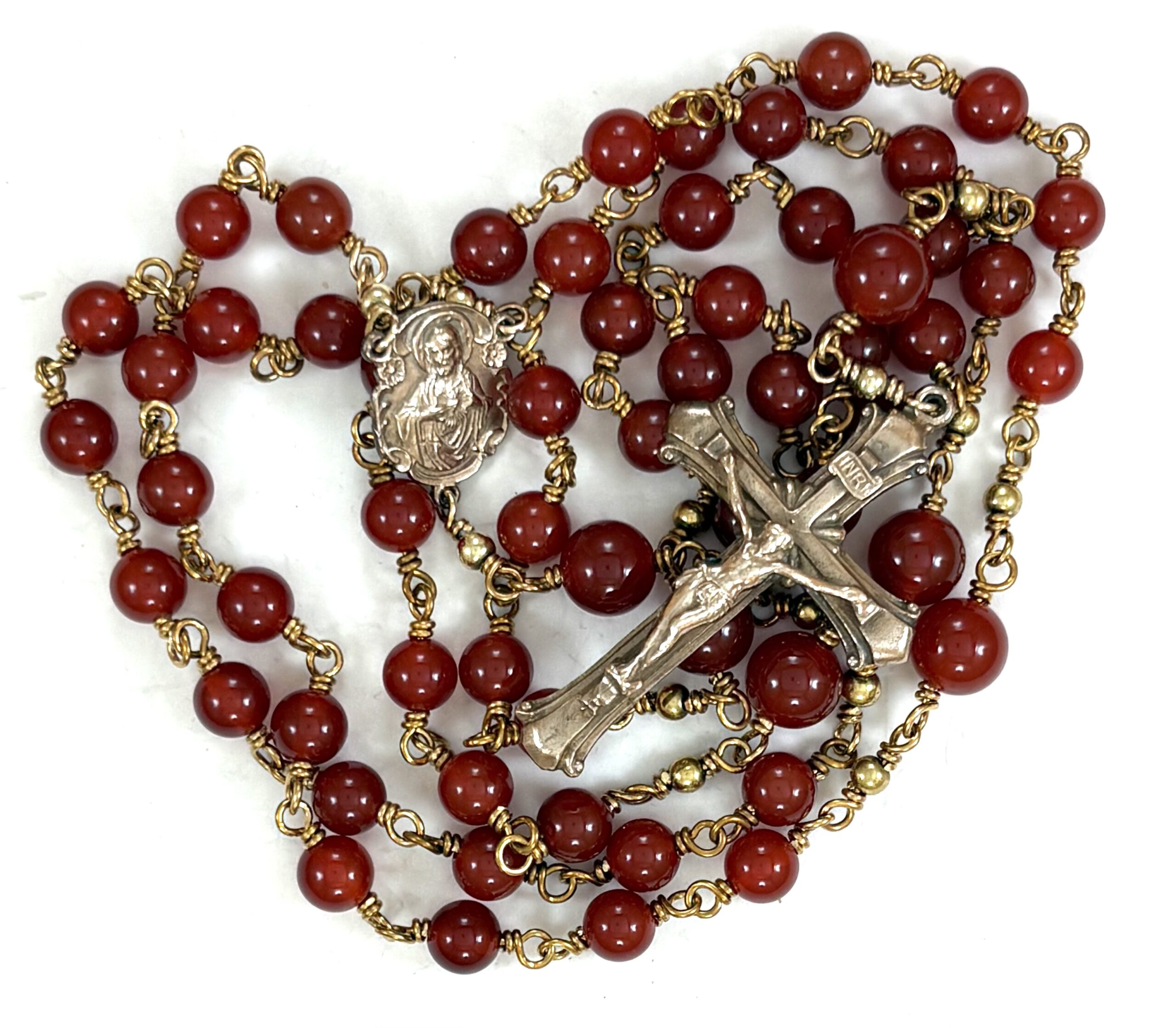 Carnelian Sacred Heart Rosary: $115.99 (CAD)