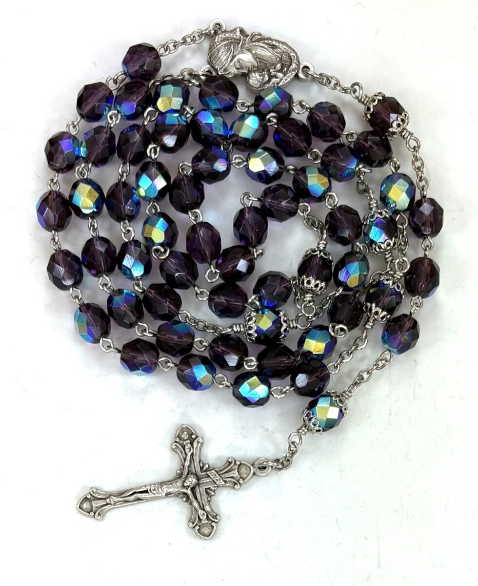 Deep Purple Traditional Rosary: $42.99 (CAD)